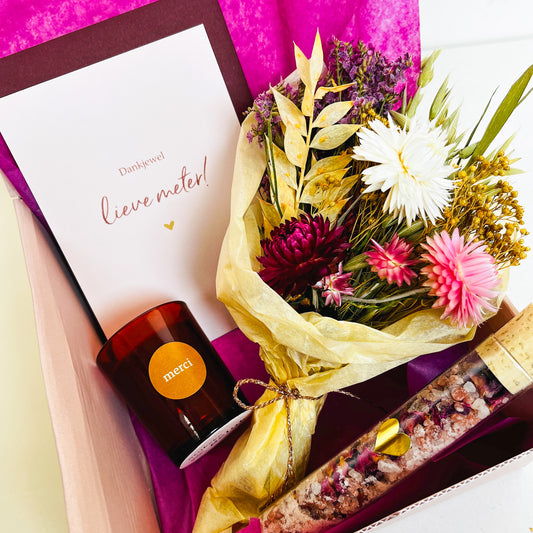 Cadeaubox 'Dankjewel lieve meter'